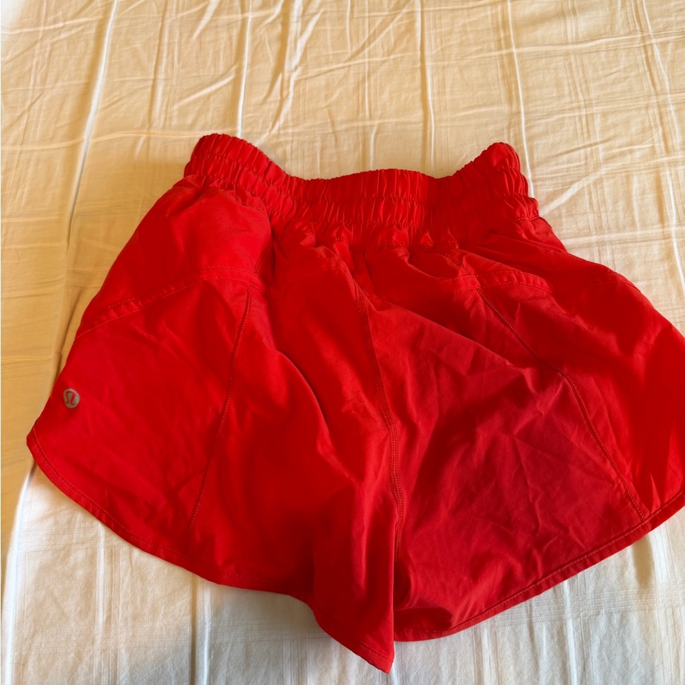 lululemon athletica Red track that shorts